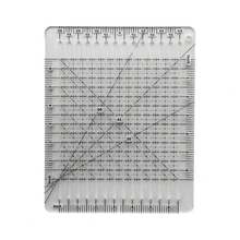 2.5MM Thick Transparent Acrylic Patchwork Ruler - 6 Inch Sewing Template With Dual Unit (Inch & Centimeter) Scale, Grid Markings And Diagonal Cutting Guide, Suitable For Patchwork, Handicrafts, Clothing Alterations, Durable Structure Sewing Accessory - 1pc Clear Acrylic - View 1