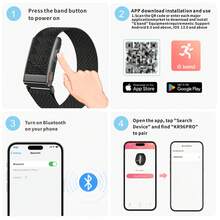 SENBONO Unisex Screenless Smart Band, Heart Rate Monitoring, Women's Menstrual Cycle Reminder/Sedentary Reminder/24-Hour Monitoring/Sleep Monitoring, Step/Calorie/Distance Tracking, APP Data Sync & View - View 8