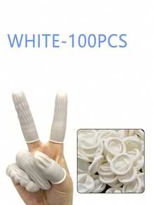 50/100/200/300pcs Disposable Finger Cots, Thickened High Elastic Rubber Finger Sleeves, Dust-Free Anti-Static Finger Protectors, Finger Hygiene Protection, Isolation Care, Home Essential Finger Cots - Solid Color - View 13