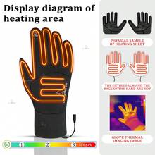 Sarung Tangan Pemanas USB, Sarung Tangan Hangat Musim Dingin, Sarung Tangan Tenun, Tersedia dalam Dua Gaya: Pemanas Punggung Tangan dan Jari, atau Pemanas Telapak Tangan dan Punggung Tangan Saja. Sempurna sebagai Hadiah Hangat Musim Dingin untuk Orang Tua dan Teman. - Hitam - View 3