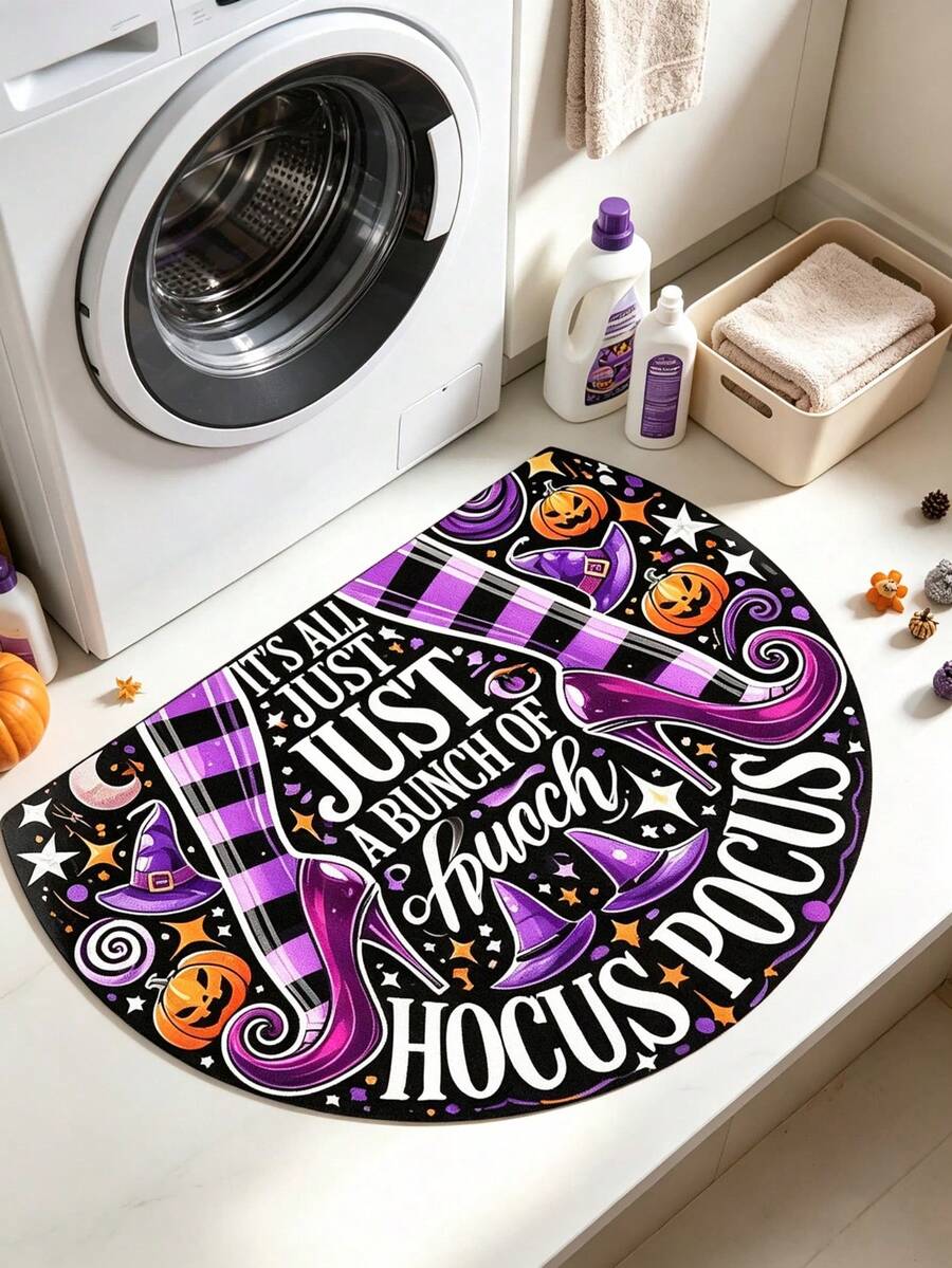 1PC Diatomite Absorbent Pumpkin Welcome Doormat, Festival Decorative Small Area Rug, Indoor Outdoor Floor Mat For Front Door & Kitchen, Home Decor For Christmas & Halloween