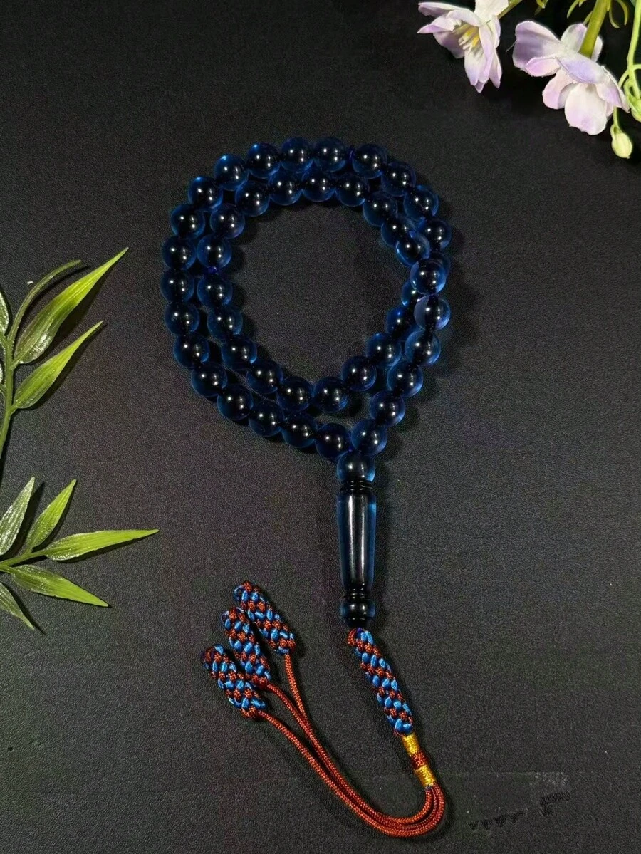 New Woven 3-Tassel 45-Bead Transparent Acrylic Prayer Beads For Daily Arabic Prayer - Multicolor - View 1