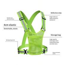 Reflective Safety Vest, Lightweight Adjustable Elastic Vest Jacket With High-Visibility Reflective Strips, Suitable For Traffic Control, Running, Cycling - Multicolor - View 12