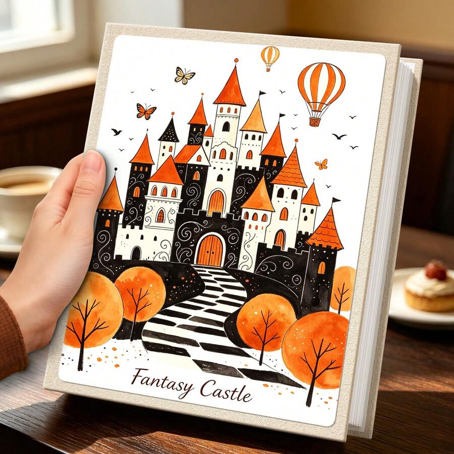 1pc Photo Album For 4*6inch Photos, Large Capacity, Full Landscape Pocket Design, 6 Inch 200 Photos, Suitable For Organizing Scattered Life Photos And Commemorative Event Images - A - View 1