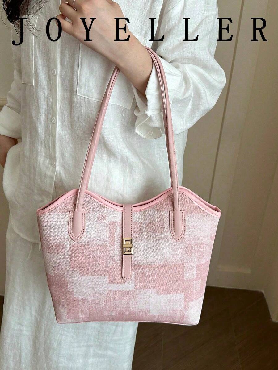 New Solid Color Luxury High-End Versatile Women's Shoulder Tote Bag