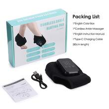Hailicare Foot Massager For Neuropathy, Rechargeable Ankle Heating Pad With Massage For Circulation, Foot And Ankle Massager For Pain Relief, Suitable For Reduce Fatigue And Plantar Fasciitis, Travel & Home Use - Black - View 9