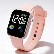 2/1pc Kids Watch, Simple Cute & Classic LED Digital Square Electronic Watch, Suitable For Back To School, Party, Outing And Other Student Daily Scenarios, Perfect As A Gift For Friends Or Birthday Gift (Gift Box Not Included) - Multicolor - View 3