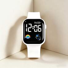 2/1pc Kids Watch, Simple Cute & Classic LED Digital Square Electronic Watch, Suitable For Back To School, Party, Outing And Other Student Daily Scenarios, Perfect As A Gift For Friends Or Birthday Gift (Gift Box Not Included) - Multicolor - View 5