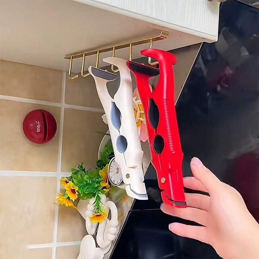 3-In-1 Heat-Resistant Bowl Clip With Lock, Multi-Function Anti-Scald Plate & Dish Holder, Suitable For Steamer, Oven, Microwave, Durable Heat-Insulating Plastic Kitchen Cooking Tool - Multicolor - View 1