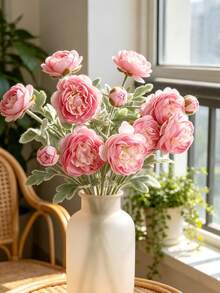4pcs/6pcs Artificial Peony Flowers, Realistic Peony Flower Stems For Wedding, Party, Home Dining Table, Desktop Vase Display, Event Backdrop, Indoor Space Decoration, Multi-Scenario Layout Decorative Flower Stems - Multicolor - View 8