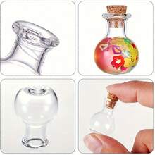 Wish Bottle With Cork Stopper, Mini Perfume Bottle, Mini Cork Drift Bottle, Suitable For Home Room Office Desk Office Decoration - Round Bottle - View 7