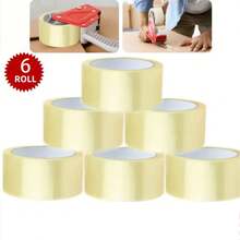 1/2/5/HOT BARGAINS 6 Rolls Transparent Tape 48mm X 66m Heavy Duty Brown Packaging Tape, Suitable For Parcels, Boxes, Cardboard Packaging | Brown Adhesive Packaging Tape - Clear - View 7