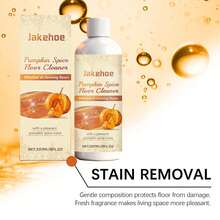 jakehoe Limpador de suelos multifuncional, especia de calabaza, eficaz para limpiar y eliminar manchas, aroma duradero, aclara el suelo sin dañar la pintura, se seca rápidamente, libre de residuos, ecológico, para diversos tipos de suelos de madera, limpiadores de pisos, robot de barrido y lavado - Líquido - Ver 8