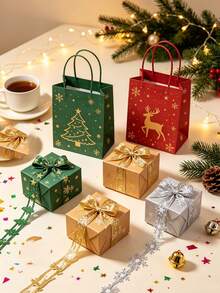 2pcs/1pc Christmas-Themed Decorative Ribbon For Gift Wrapping-Suitable For Christmas Parties, Christmas Tree Decorations, Themed Parties, Thanksgiving, New Year's, Christmas Party Favors, Holiday Parties, And Festive Scene Decorations. - One Size Fits All - View 8