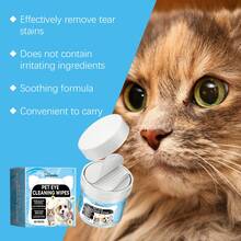 YEGBONG Pet Eye Cleaning Wipes, Gentle Eye Tear Stain And Eye Gunk Care Wipes For Cats And Dogs - Uscented - View 8