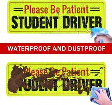 Student Driver Magnet - Please Be Patient, Magnetic Sign, 3Pcs Reflective Novice Sticker, New Driver Decal, Removable Exterior Car Accessories - ColorA - View 3