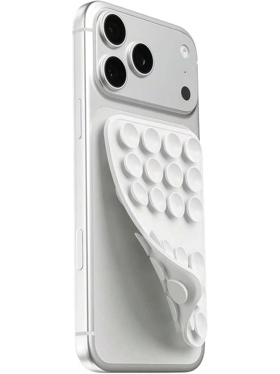 2pcs Reusable Double-Sided Suction Cup Phone Holder, Detachable Hands-Free Phone Grip Stand, Suitable For Selfie, Video Call, Compatible With All Phones And Objects Needing Support - Reusable - View 1