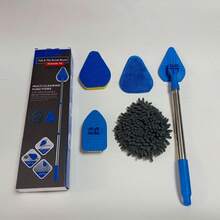 1pc/1set Extendable Long Handle Cleaning Brush, 4-In-1 Triangular Brush Head Replaceable (Brush+Sponge+Velvet+Chenille), Extendable Up To 35 Inches, Suitable For Bathtub, Tile, Floor, Wall, Shower, Toilet, Bathroom Kitchen Home Cleaning Tool - Cleaning Brush - View 15