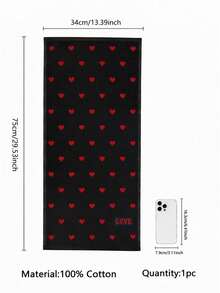 1件/2件/4件 紅心 LOVE 刺繡情侶毛巾，小浴巾，情人節禮物，柔軟吸水無毛屑，臉部與身體毛巾，個性化成人毛巾套組，適用於居家、泳池與日常使用 - 黑色 - 查看 12