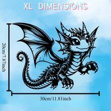Dragon Theme Metal Wall Art, Cute Dragon Sculpture Wall Decor, Perfect Gift For Halloween And Holidays - Multicolor - View 6