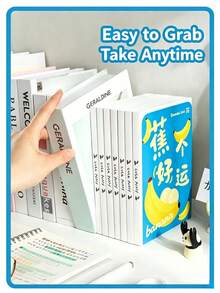 1 L-Shaped Thick Book Stand Simple Desktop Book Partition Baffle Stable Anti-Dumping Student Office Books Storage And Sorting Storage Bookends Desk Accessories Office Decoration And Accessories Reading Accessories Gifts For Book Lovers. - A - View 1