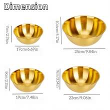 3/4pcs Stainless Steel Graduated Salad Bowl, Stackable Mixing Bowl, Household Baking And Cooking Bowl, Easy To Clean, Outdoor Food Preparation Tool, Simple And Stylish High-End Kitchenware - Multicolor - View 3