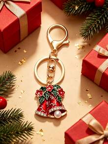 2026 New Christmas Bell Keychain, Christmas Gifts, Bag Charms, Car, Keyring, Purse Charms, Keychains For Backpack, Key Holder - Multicolor - View 1