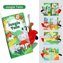1pc Baby Early Learning Cloth Book 3D Tail Design With Crinkle Paper And BBi Squeaker, Suitable For Baby Tracking, Listening, Visual Learning, Cognitive Development And Sensory Activities - Multicolor - View 16