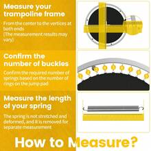Black Replacement Trampoline Jumping Mat, Universal PP Bounce Mat With T‑Shaped Spring Puller Tool & V‑Hooks - 12 Ft - View 6
