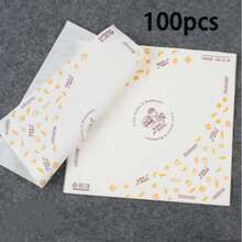 50/100 tờ giấy gói thực phẩm hamburger sandwich, giấy chống thấm dầu cho bánh cuộn hamburger, giấy gói, giấy lót chống thấm dầu cho bánh ngọt và bánh mì, giấy nướng không dính cho nhà bếp và dịch vụ ăn uống, đồ dùng thiết yếu cho nhà bếp và nhà hàng - Nhiều màu - Xem 17