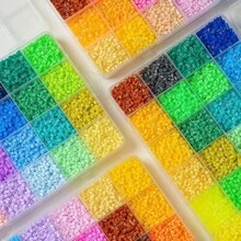 1 Set 2.6mm Mini Melt Beads (Includes 3000 Spare Beads), Assorted Styles, Suitable For 3D Puzzles, Jewelry Making, Keychain Pendant Crafting, Handmade Crafts And Fashion Gift Making Materials - Multicolor - View 7