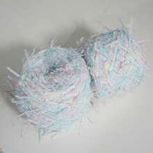 200g/4pcs 150g/3pcs Mixed Color Paper Yarn, Blue & Pink Soft Color With Glitter Paper, Lightweight With Strong Layered Texture. Suitable For Knitting Bags, Shawls, Decorative Accessories, Fresh & Dreamy, Fairy-Like - 200g/4pcs - View 1