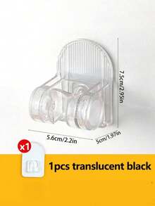 1pc Adjustable Transparent ABS Shower Head Holder Set, Waterproof No-Drill, Includes 1pc Strong Traceless Adhesive Sticker, Universal Damage-Free Hook For Bathroom Toilet Sprayer - Multicolor - View 13