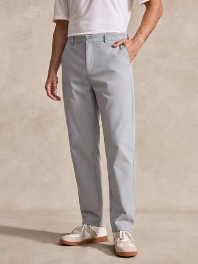 Courvante Men's Casual Button Pocket Long Pants For Daily Wear And Business Office