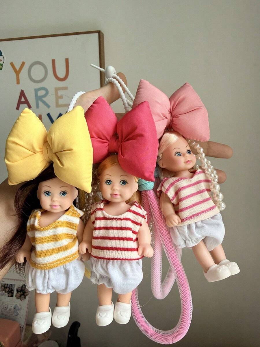 1pc [Cute Baby Series]Soft Keychain Bag Charm DIY Accessory Decoration Gift,Purse Charms - Multicolor - View 1