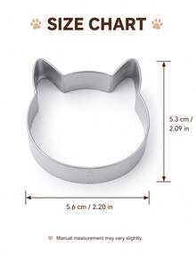 1pc Cat Head Shaped Cookie Cutter DIY Biscuit Pastry Mould Holiday Baking Tool For Cake Fondant Dessert Making Party Decor Home Kitchen Bake Accessory - View 2