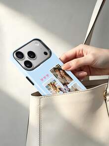 1 buah Casing Ponsel Magnetik, Film Mengkilap 2-in-1 Desain Perlindungan Penuh, Casing Pelindung 3 Foto Hati yang Dapat Disesuaikan dengan Berbagai Warna Dasar, Desain Gaya Kupu-kupu, Kompatibel dengan iPhone 17 Pro Max/Air/17 Pro/17/16/15/14/13/12/11 - MultiWarna - View 6