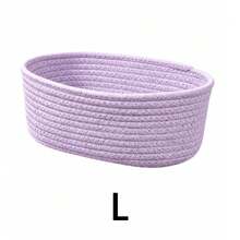 1pc/3pcs Light Luxury Minimalist Style Purple Woven Storage Baskets, Home Organizing Baskets, Multifunctional Classified Storage Baskets. Suitable For Cosmetics, Snacks, Underwear Storage, Bedroom, Living Room, Dressing Table, Entrance Decoration - Mauve Purple - View 10