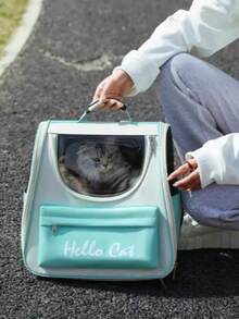 Cat Bag Outdoor Portable Pet Backpack Large Capacity Pet Space Capsule Carry Cat And Dog Box Shoulder Cat Outdoor - Multicolor - View 11