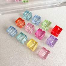 14mm Transparent Color Square Square Square Straight Hole Bead DIY Bead Pen, Phone Rope, Phone Chain, Keychain And Other Accessories - Multicolor - View 5