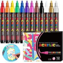 Professional Art Use]12/18/24 Colors Multicolor Acrylic Marker Set, Suitable For School, Classroom Supplies, Student Stationery, Artist Supplies, Back To School Gifts, Suitable For Coloring, Painting, Planner Marking, Christmas, Mother's Day, Back To School, Halloween Best Gifts. - Sets - View 11