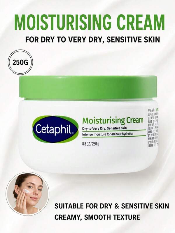 Cetaphil Moisturizing Cream, Multi-Purpose Face And Body Cream 250g, Long-Lasting Hydrating Gentle Skincare Cream, Suitable For Dry And Sensitive Skin Daily Use