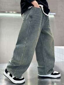 Boys' Spring Denim Jeans, Summer Fashion New Style - Blue - View 3