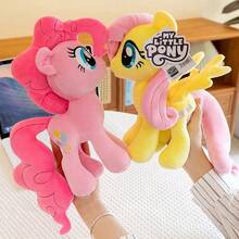 Hasbro My Little Pony 10英吋 Pinkie Pie/Applejack/Fluttershy/Rainbow Dash/Rarity/Twilight Sparkle 毛絨娃娃，創意動畫毛絨娃娃，完美禮物 - 彩色 - 查看 4
