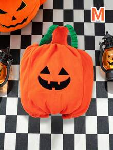 1pc Cute Pumpkin Pet Costume, Soft Fleece Fabric, Suitable For Small Dogs And Cats, Adorable Halloween Theme Outfit, Perfect For Holiday Parties, Halloween Trick-Or-Treating And Autumn Photo Shoots, Fun Holiday Dress-Up For Your Cute Furry Friends - Orange - View 9