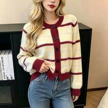 Women Sweaters - Red and White - View 5