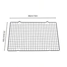 Black Non-Stick Cooling Rack, Large Square Cake Cooling Rack, Baking Tool Bread Cooling Rack, Heat Resistant, Suitable For Oven, Perfect For Baking Cakes, Bread, Grilling, Steak, Turkey, Lamb Chops, Etc., Kitchen Accessory Rack, Baking Supplies And Equipment, Halloween, Christmas, New Year Holiday Supplies - Black - View 9