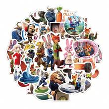 asmodee 50pcs Zootopia Glossy Cartoon Stickers Creative Graffiti Decals For Notebooks And Water Bottles - Multicolor - View 2