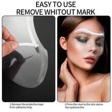 50pcs Professional Disposable Transparent Protection Forehead Haircut Guide Plates, Haircut Anti-Breakage Plates, Suitable For Cutting, Perming, And Coloring - Clear - View 6
