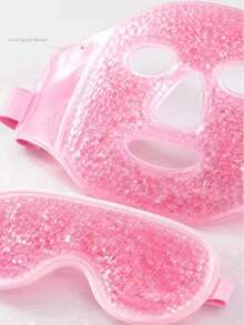 Reusable Cold Gel Eye Mask For Puffy Eyes, Dark Circles, Eye Bags, Dry Eyes, Headache, Migraine, Stress Relief - Facial Ice Pack - Pink - View 6